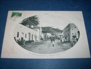 Tijdit - La Grande Rue et le Fort à l'Est - animée - carte cuvette - LL - circulée - L100