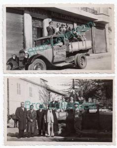 Mostaganem, 6 photos, camion Citroën marbrerie - mécanique Ernest Vidal et groupe d´hommes, pompe à essence, garage...