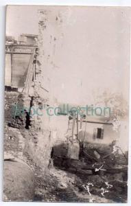 Mostaganem (à confirmer), carte-photo innondations de 1927, catastrophe, chapellerie, Algérie, manques en surface