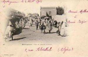 ALGERIE  MOSTAGANEM  Rue du Marché Couvert  ...... ( Ref FA366 )