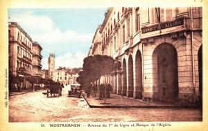 MOSTAGANEM AVENUE DU 1er DE LIGNE ET BANQUE DE L'ALGERIE ECRITE ET CIRCULEE 1929