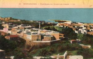 CPA. MOSTAGANEM. panorama du quartier arabe, colorisée.