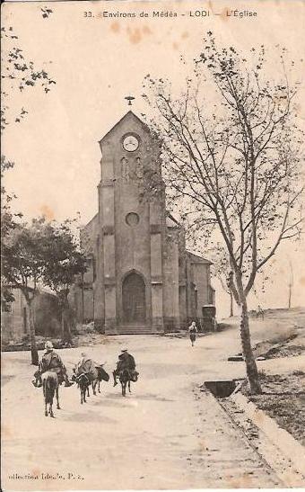 ALGERIE- ref no 882- environs de medea - lodi - l eglise -