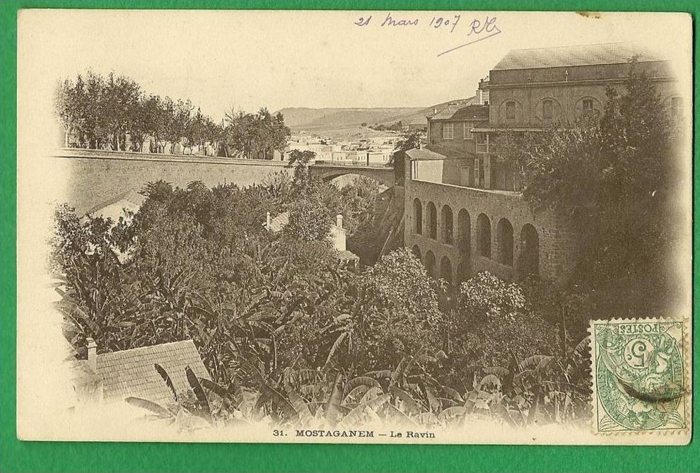 cpa    ALGERIE      MOSTAGANEM   -  Le Ravin        ...............LMH1