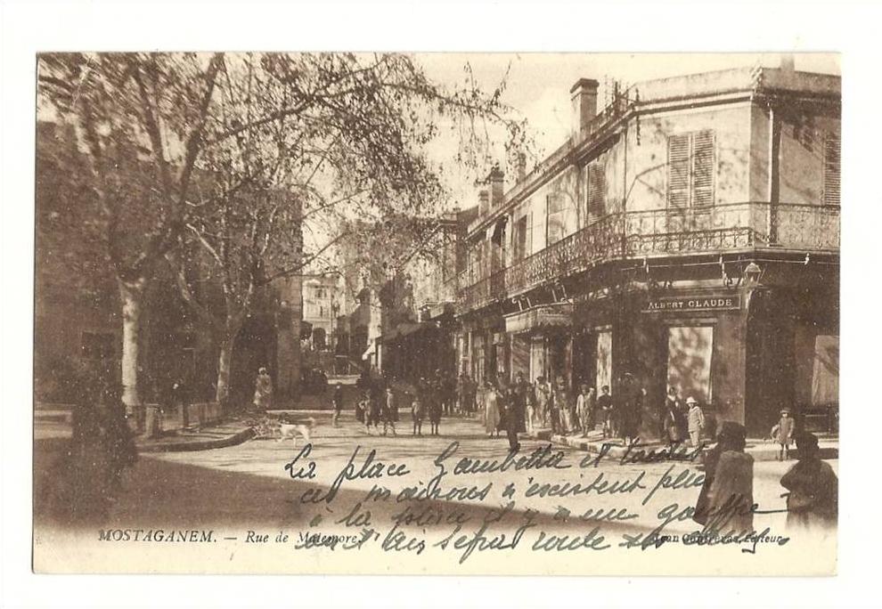 cp, Algérie, Mostaganem, Rue de Malemore, écrite