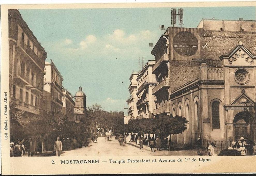 MOSTAGANEM     temple protestant et avenue du 1 er de ligne        66