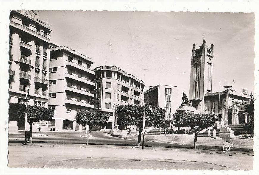 MOSTAGANEM  ALGERIE LA PLACE DE LA MAIRIE CPSM BON ETAT