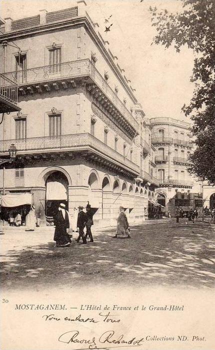 ALGERIE - MOSTAGANEM - L'Hôtel de France et le Grand Hôtel