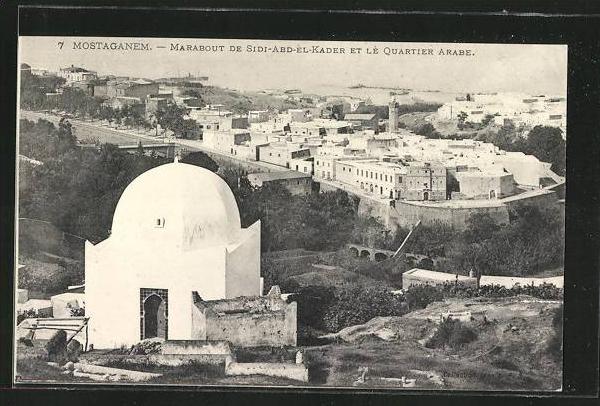 CPA Mostaganem, Marabout de Sidi-Abd-el-Kader et le Quartier Arabe
