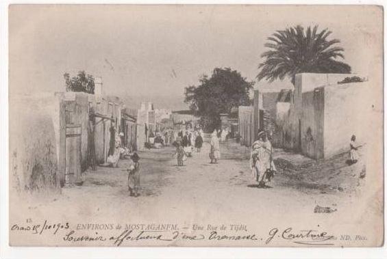 ALGERIE - environs de MOSTAGANEM - une rue de Tijdit