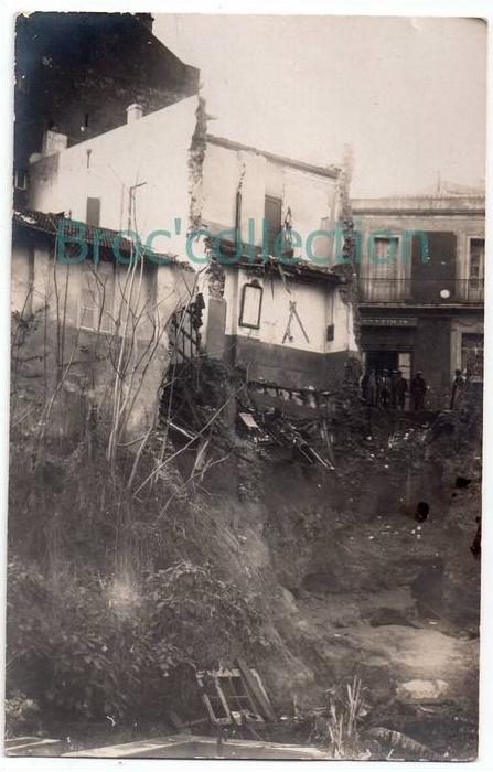 Mostaganem (à confirmer), carte-photo innondations de 1927, catastrophe, animée, Algérie
