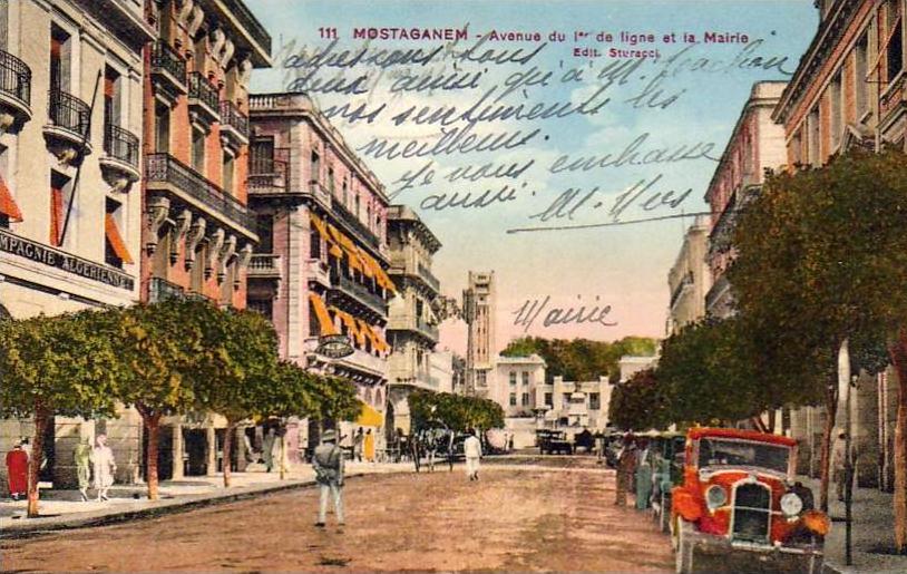 ALGERIE  MOSTAGANEM  Avenue du 1er de Ligne et de la Mairie  ...... ( Ref FA349 )