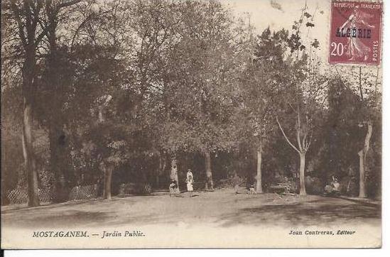 Mostaganem CPA Jardin Public Très bon état (Edit. Jean Contreras)