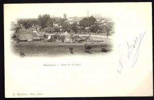 CPA  PRECURSEUR- ALGÉRIE- MOSTAGANEM- LA ROUTE DE SAINT-JULES EN 1900- CAMPEMENT EN GROS PLAN- ANES