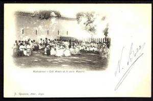 CPA  PRECURSEUR- ALGÉRIE- MOSTAGANEM- LE CAFÉ MAURE DE LA PORTE DE MASCARA EN 1900- TRES BELLE ANIMATION