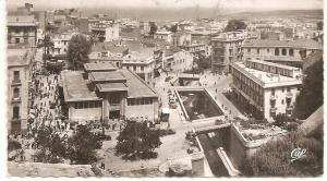 algérie  MOSTAGANEM     le  marché  et  les  ponts  du  ravin  1956