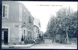 LOT de 3 CPA. ALGÉRIE. MOSTAGANEM. Hotel de la Gare. / Place Thiers. / Rue Matemore.