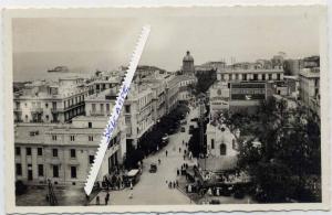 ALGERIE  MOSTAGANEM Av. du 1er de ligne     9x14 dentelée , glaçée . Timbrée 1947