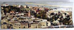 Carte postale Ancienne format allongé  MOSTAGANEM  vue générale sur le Sahel et le Port