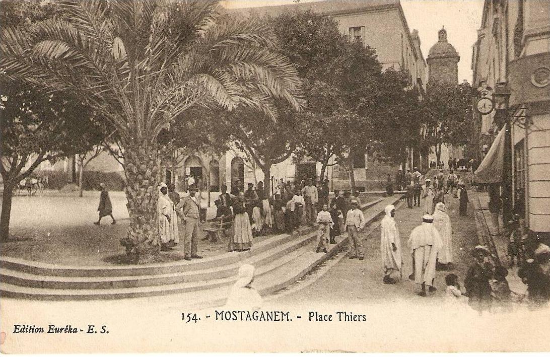 MOSTAGANEM - PLACE THIERS 2 SCAN LIRE LE DOS DE LA CARTE