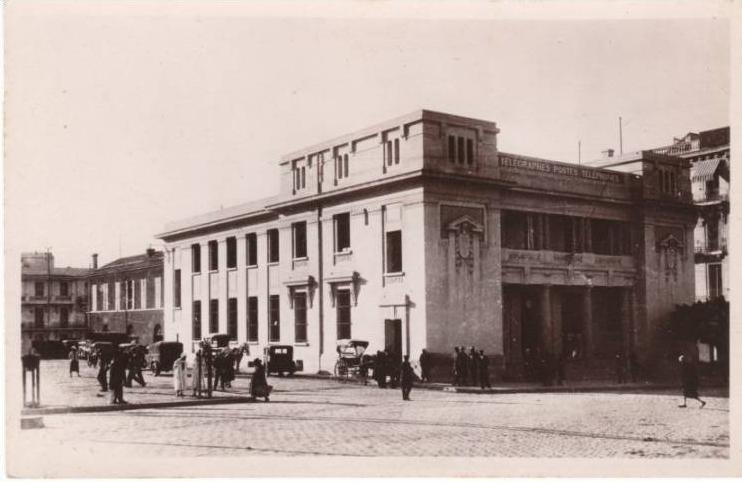 Mostaganem Algeria, Post Telegraph and Telephone Office on c1920sVintage Real Photo Postcard