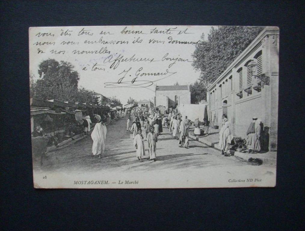 MOSTAGANEM - le marché - ND 26  CIRCULEE 1905 L68D