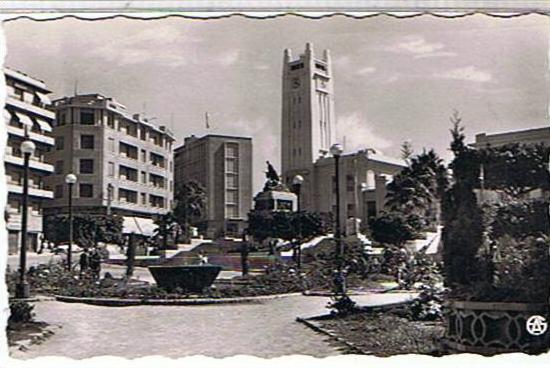 MOSTAGANEM    LE  SQUARE  DU  DOCTEUR  QUEYRAT  ET  L' hotel  de   ville     CPSM      TBE   1H799