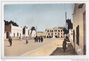 OUARGLA  PLACE FLATTERS  ET HOTEL DU SAHARA CARTE  CIRCULEE