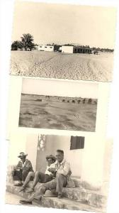24sc   ALGERIE OUARGLA LOT DE 3 PHOTOS ORIGINALES CENTRES RECEPTEUR ET EMETTEUR ET 3 RESPONSABLES