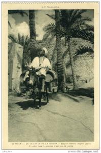 Ouargla . Le Cuisinier de la Mission .  Collection Le Sahara .  SUPERBE HELIOGRAVURE  .