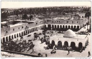 carte des années 50 de Ouargla - Place du Marché