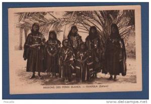 CP MISSIONS DES PERES BLANCS - OUARGLA - SAHARA - GROUPE DE FEMMES ET D´ ENFANTS