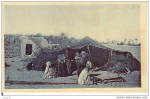 CPA de Ouargla ( Algérie ). Fabrication des bandes de Tentes