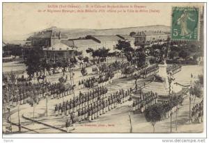 algérie Saïda décoration du drapeau 2ème régiment etranger  Belle animation