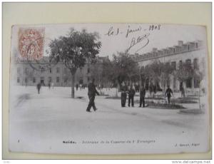 CPA - Saïda (Algérie) - Intérieur de la Caserne du 2ème Etrangers - Légion Etrangère 1908