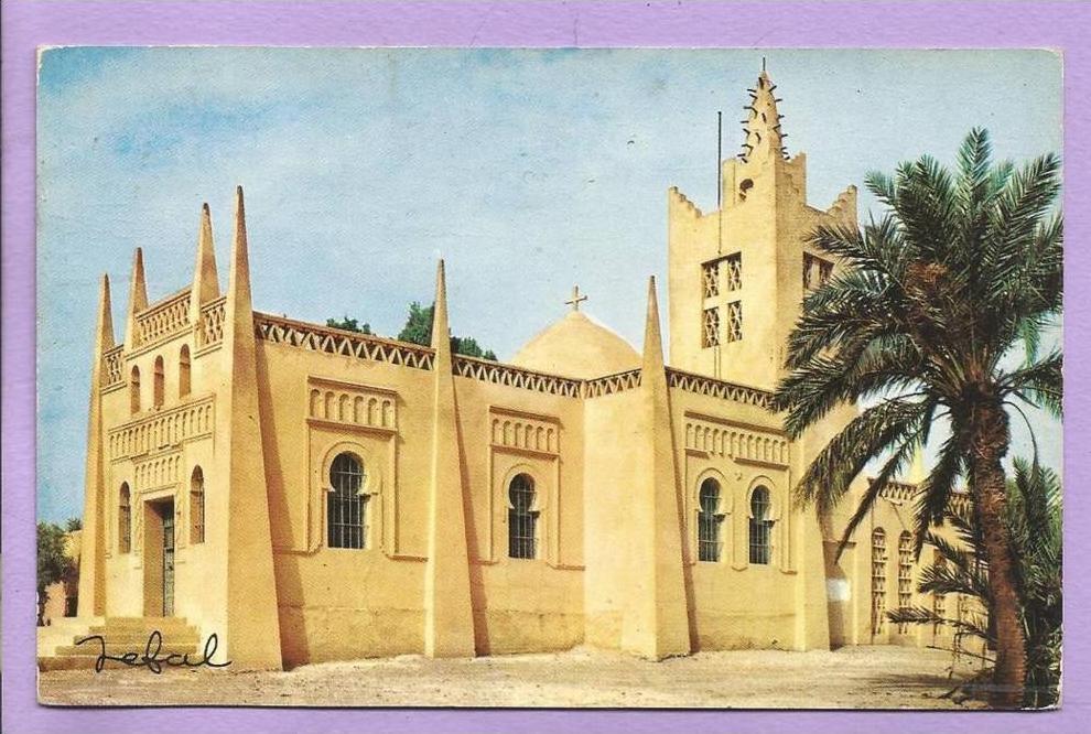Algérie -  OUARGLA - l'Eglise - oblitérée - flamme