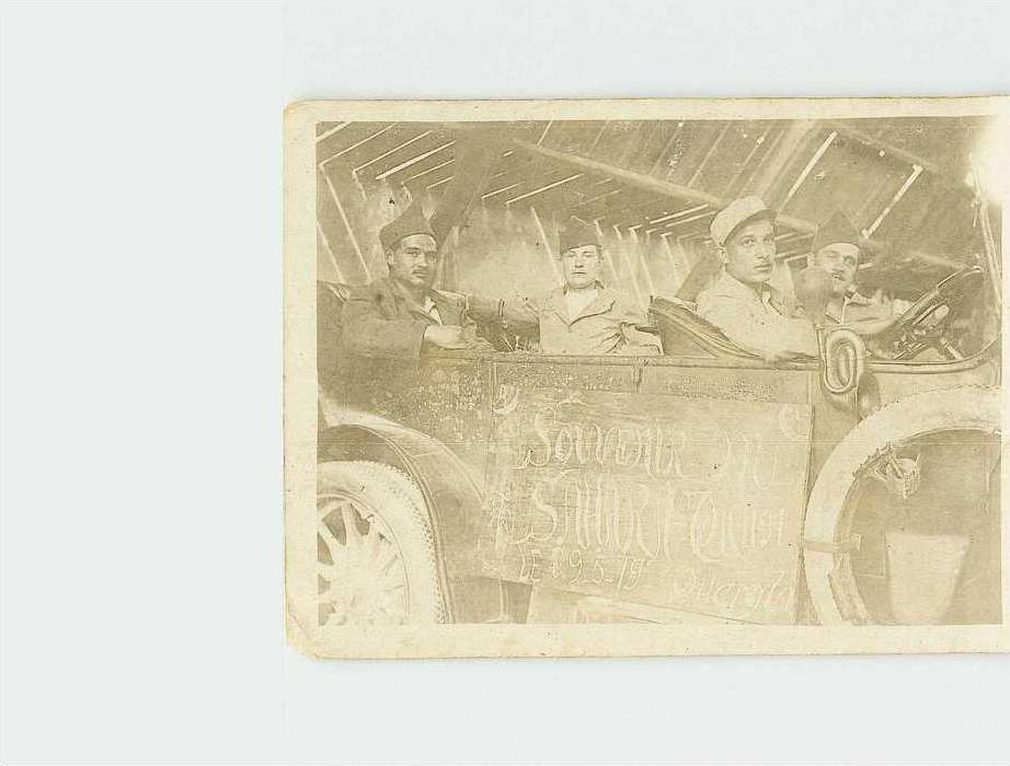 202 ) Souvenir du Sahara E? 1191 LE 29.5.19. OUARGLA. Automobile. Soldats   . (2 Scans) .Année 19** . Édit./Phot *  .E