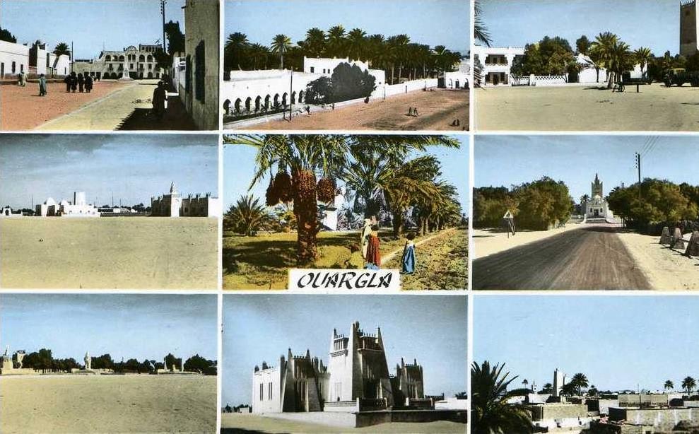 OUARGLA....9 VUES ...CPSM  PETIT FORMAT