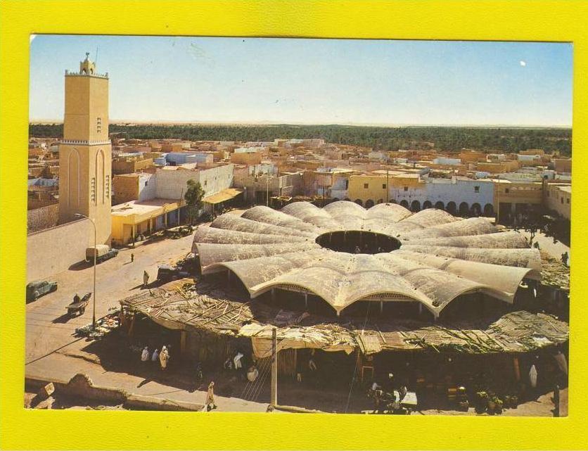 ..... POSTCARD AFRICA ALGERIE ALGERIA OUARGLA MARKET 1970s