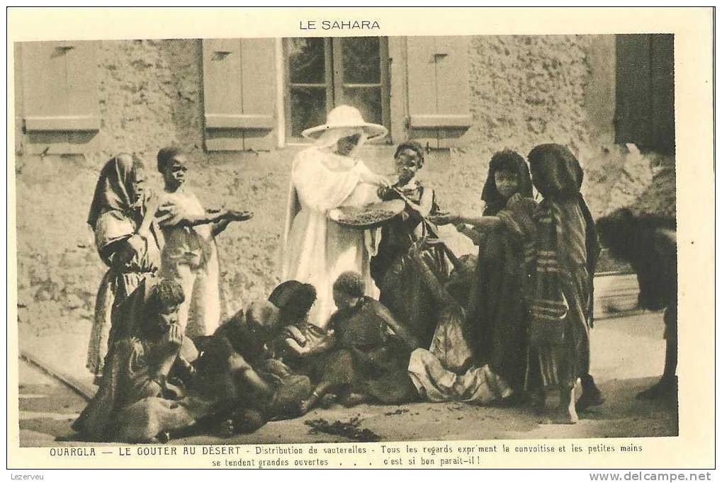 CPA SAHARA OUARGLA GOUTER AU DESERT