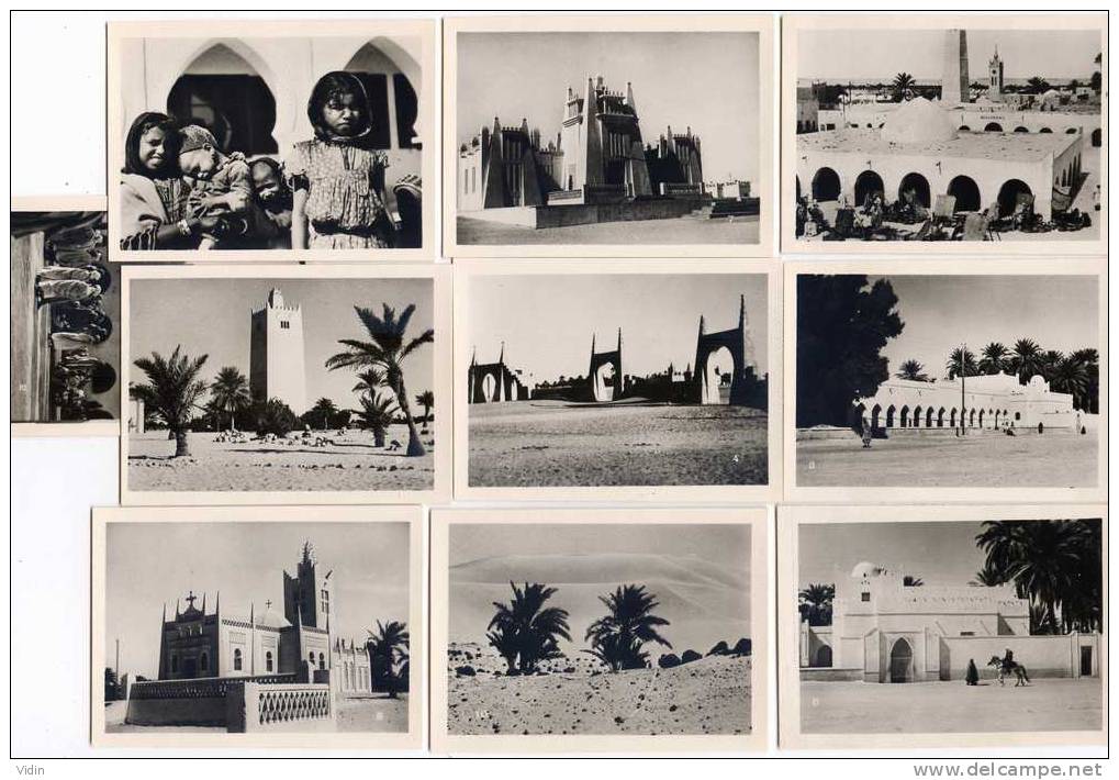OUARGLA - Sélection de 10 photos dans un petit étui 9,5 x 7 cm