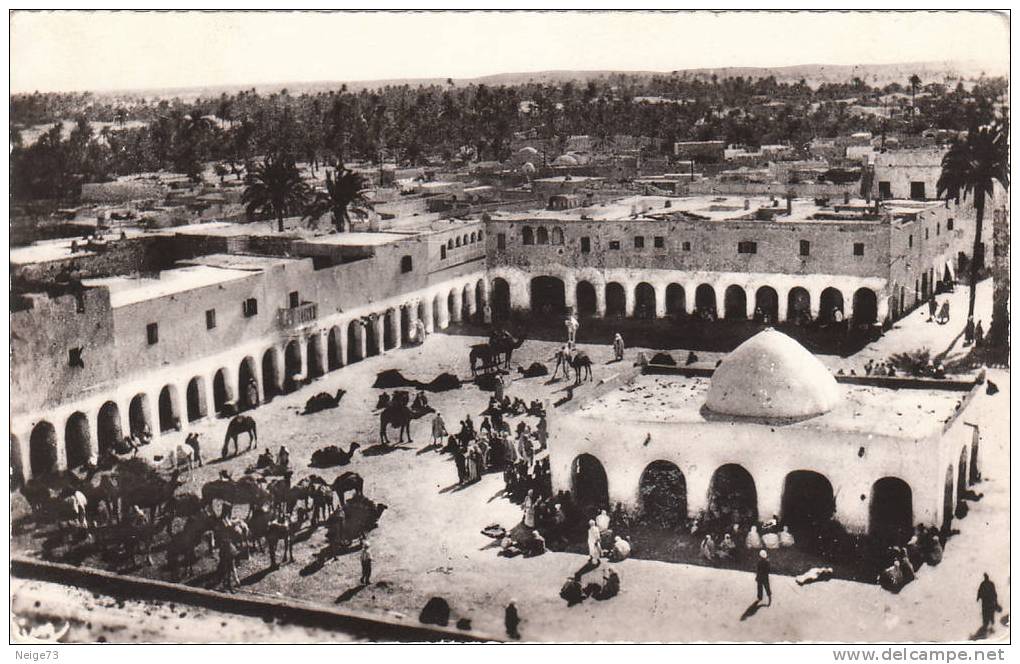 carte des années 50 de Ouargla - Place du Marché