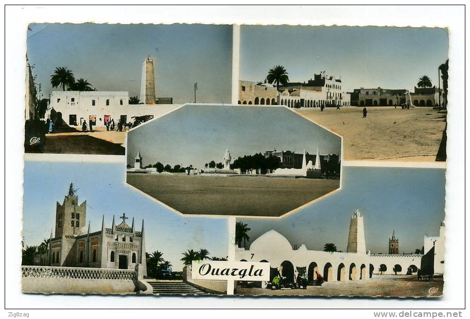 OUARGLA LE MINARET PLACE DE LA FANTASIA LES MONUMENTS L EGLISE PLACE DU MARCHE