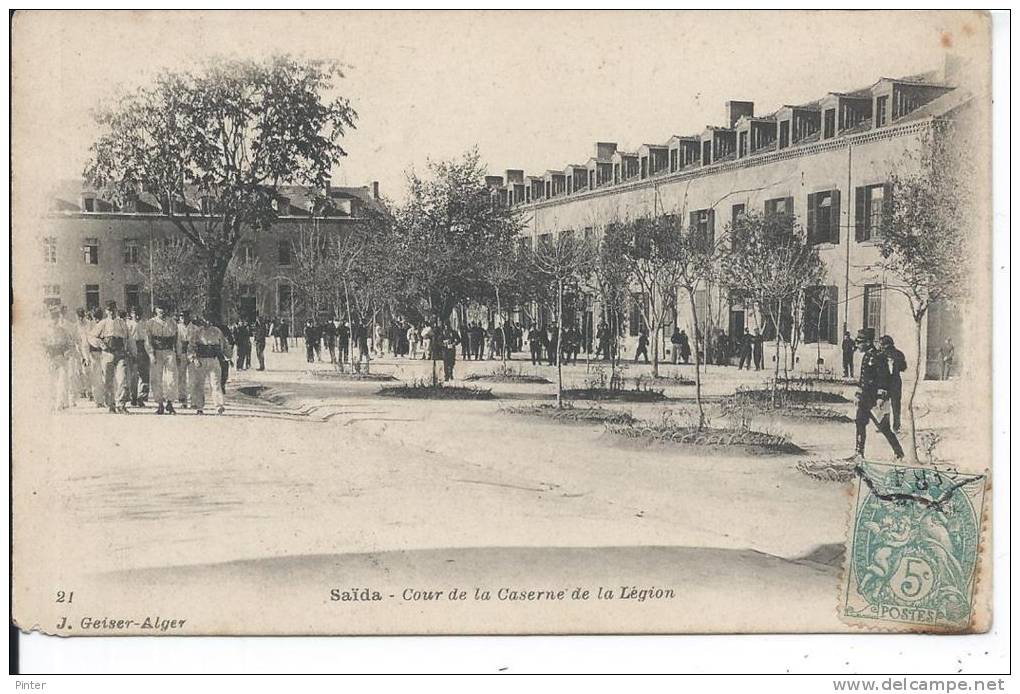 ALGERIE - SAIDA - Cour de la Caserne de la Légion