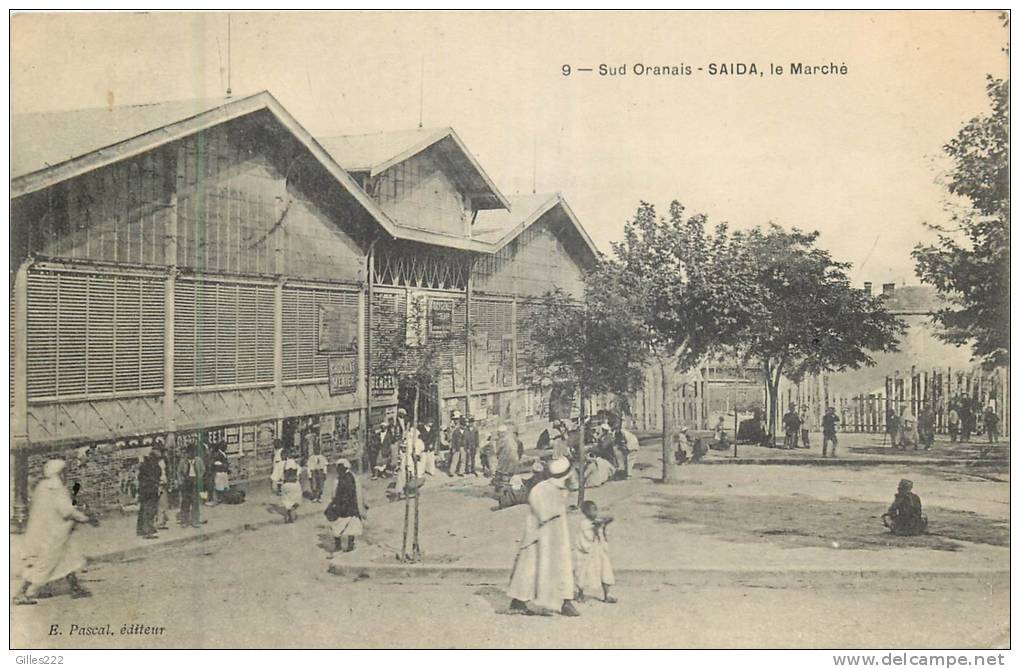 ALGERIE 128 CPA  sud orainais SAIDA le marché animation       belle carte