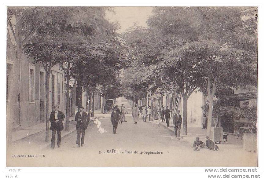 SAIDA  EN ALGERIE  RUE D4 SEPTEMBE  CPA C IRCULEE