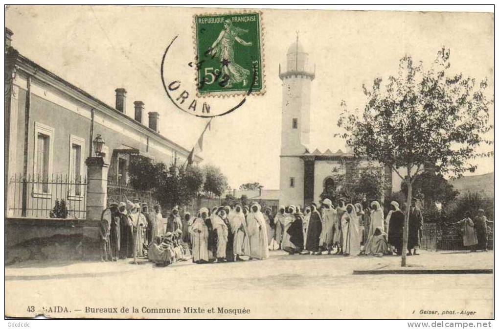 SAIDA Bureaux de la Commune Mixte et Mosquée Recto Verso