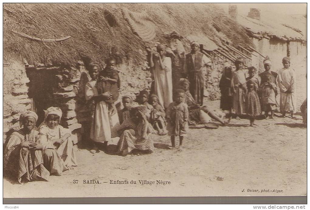 ALGERIE  SAIDA  enfants du village negre  ...................... BQ219