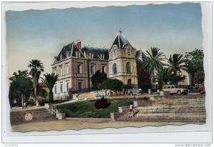 ALGERIE   SAIDA  La Mairie  9x14 dentelée glaçée , écrite non timbrée