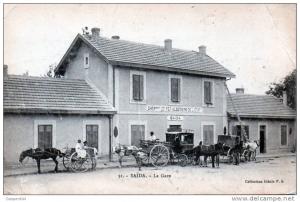 ALGERIE -SAIDA La Gare     - Diligences  1923